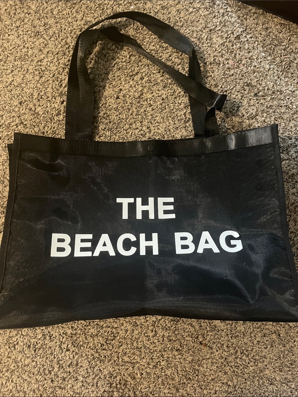 Black THE BEACH BAG Tote Duffel